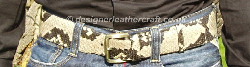 50mm mens python snakeskin belt