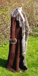 Elegant Full Length Brown Brisa Toscana Lambskin Coat