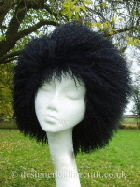 black mongolian sheepskin hat