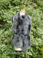 22 inch Black Brisa Shearling Gilet Reversed