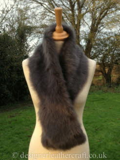 46 inch Grey Nappalan Toscana Shearling Scarf