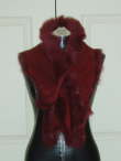 Wine Toscana Shearling Scarf 48 inch