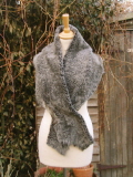 60 inch Brown Snowtop Sheepskin Scarf