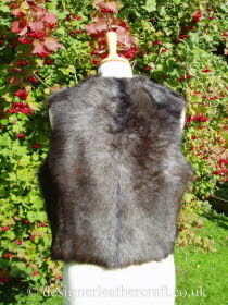 Back of the Wolf Toscana Shearling Gilet Reversed  BL18