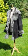 Black Brisa Toscana Lambskin Coat Medium