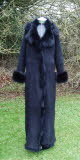 Black Coat Fastens with Hooks and Loops
