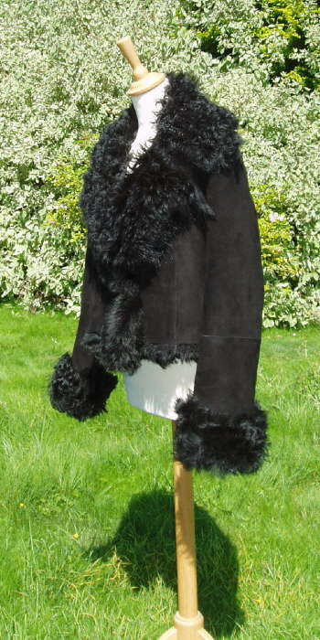 Black Curly Toscana Sheepskin Jacket