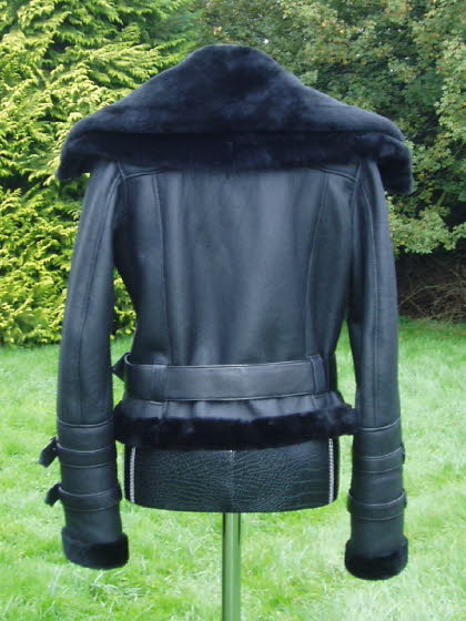 Black Sheepskin Flying Jacket