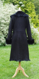 Black Suede Finish Toscana Coat size 8