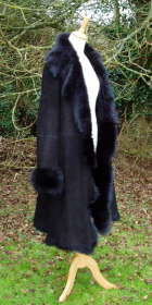 Black on Black Toscana Shearling Coat 