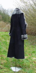 Calf Length Black Brisa Shearling Coat
