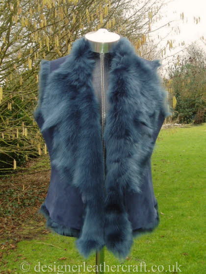 Deep Blue Toscana Shearling Gilet