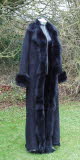 Full Length Black Toscana Shearling Coat