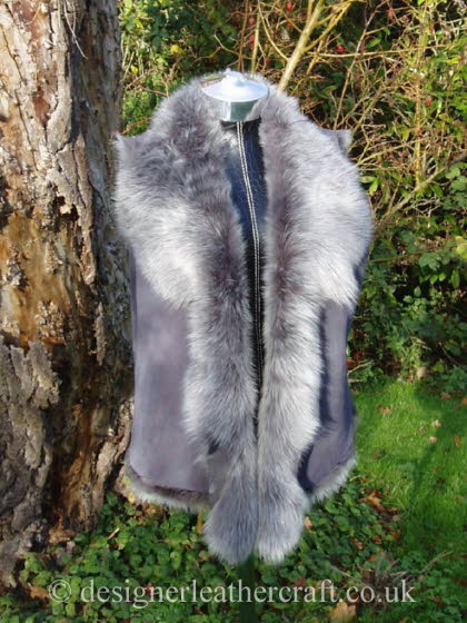 Grey Brisa Toscana Shearling Gilet Size 14-16 Bl 23