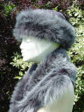 Grey Brisa Toscana Shearling Hat 