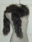 Grey Tipped Mongolian Sheepskin Scarf  62 inch �65