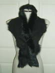 Jet Black Silky Shearling Scarf �58