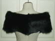 Jet Black Silky Shearling Shrug �48