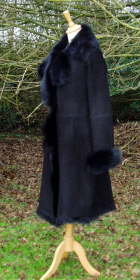 Knee Length Black Toscana Coat