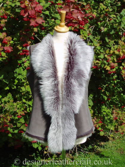 Lavender Grey Toscana Shearling Gilet