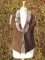 Light Choc Vest Style Shearling Gilet 8 10 Bl 21