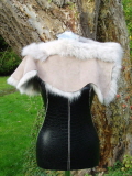 Light Taupe Shrug on the Suede Side