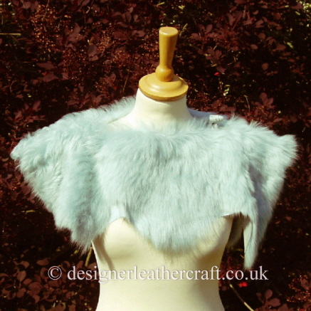 Pale Turquoise Toscana Shearling Shrug Sg4