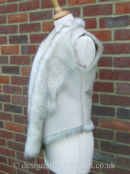 Shearling Gilet in Ecru with a Nappalan Finish