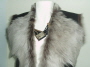 Sheepskin Gilet and Leather Jewellery with Stones