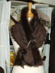 Silky Dark Brown Toscana Shearling Scarf �54