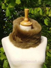 Small Golden Brown Toscana Shearling Snood