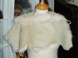 Suede Finish Ivory Toscana Shearling Shrug