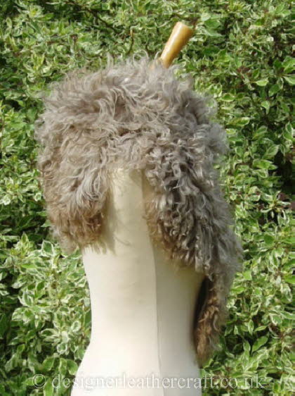 Taupe Pintos Tigrado Shearling Sheepskin  Wrap Pic 1