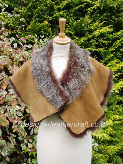 The Reverse Suede Side of the Leopard Print Toscana Wrap