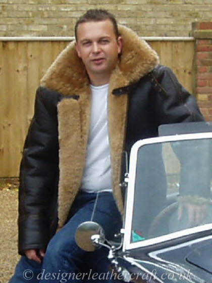 The Sheepskin Flying Jacket has Honey Colour  Wool