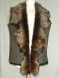 Brown with Whisky Wool Toscana Sheepskin Gilet Size 16 /18