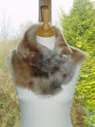 Toscana Tippet Peaches and Cream with  Taupe - Grey