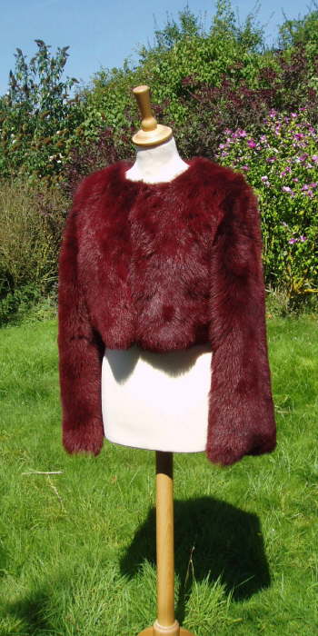 Wool Side of Cropped Sheepskin Jacket